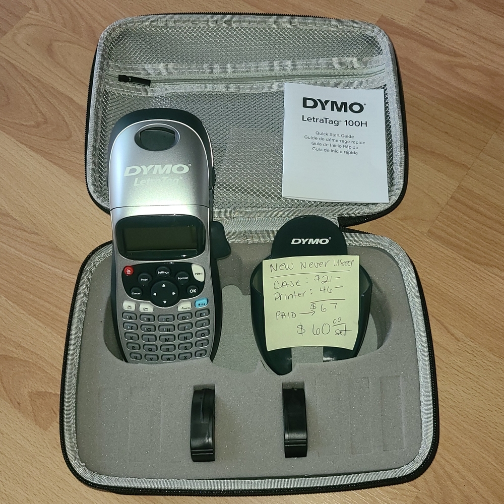 DYMO LetraTag LT-100H Handheld Label Maker w/Case (NWOT)
